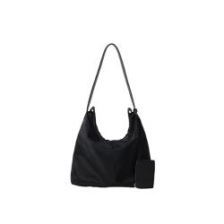 Popular Nylon Material Soft Zipper Handbag  Inner Polyester Women's Shoulder Bags
