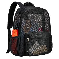 China Manufacturer Fashion Summer Heavy Duty Transparent Mesh Mini Backpack For Student