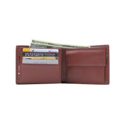 High quality men genuine leather trifold wallet rfid blocking custom wallet