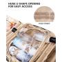 LOVEVOOK 12.5 In Waterproof Hanging Makeup Bag with Jewelry Compartment Clear Cosmetic Bag Travel Toiletry Bag for Women