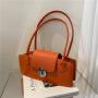 2023 New Pu Solid Women Fashion Handbags Stone Pattern Wholesale Women Handbags Metal Lock Designer Shoulder Bags For Women