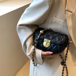 2024 new small fragrant style shoulder bag simple texture women's luxury design women's bag