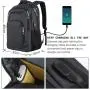 ZF081 New Computer Backpack Male Polyester Waterproof Wear Travel Outdoor Shoulder Bag Laptop Business  Bag USB Port