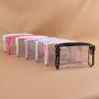 Stock New Style Travel Makeup Zipper Candy Color Transparent Brush Bag Button PVC Gift Organizer Cosmetic Durable Bag
