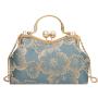 ZR589 Woman Evening China Style Bag Daily Life Girl Chain Square Single Shoulder Crossbody Bag Girl Flower Party Dinner Bag