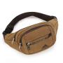 Men Unisex Canvas Waist Bag Cash Pouch Custom Logo Canvas Sports Fanny Pack Bum Bag