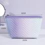 Personalized Gradient Color Cosmetic Bags Travel Waterproof PU Leather Cosmetic Organizer Toiletry Pouch Bag