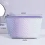 Personalized Gradient Color Cosmetic Bags Travel Waterproof PU Leather Cosmetic Organizer Toiletry Pouch Bag