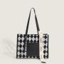 2024 New Custom Logo Autumn Winter Two Pieces Sets Trend Style Women Canvas Tote  Lady Handbag