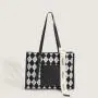 2024 New Custom Logo Autumn Winter Two Pieces Sets Trend Style Women Canvas Tote  Lady Handbag