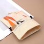 Eco-friendly Muslin Cotton Key Antique Storage Jewelry Bag Custom Logo Printed Drawstring Colico Gift Pouch With Paper Label