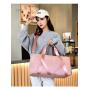 customized logo large capacity pink duffle bags gym women waterproof sports travel bag