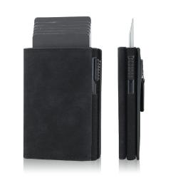 Custom Minimalist Wallet for Men Smart Slim Wallet with ID Window Money Pocket Pop Up Card Holder RFID Blocking Wallet