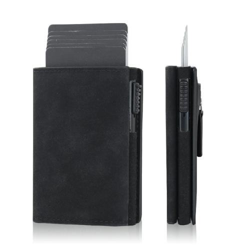 Custom Minimalist Wallet for Men Smart Slim Wallet with ID Window Money Pocket Pop Up Card Holder RFID Blocking Wallet
