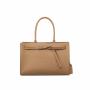 2024 Hot Selling Custom Private Luxury Brand Brown PU Leather Women Hand Bag Buckle Belt Fashion Handbag Tote Bag