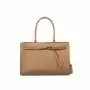 2024 Hot Selling Custom Private Luxury Brand Brown PU Leather Women Hand Bag Buckle Belt Fashion Handbag Tote Bag