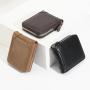 HR588 New Man's Wallet PU Leather Short Solid Color Card Holder Bag Business Man Small Simple Lightweight Coin Wallet Purse