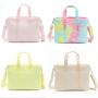 Stock Baby Pink Lilac Yellow Lilac Rainbow Fur Big Capacity Handbag Shoulder Bag Lightweight For Women Purse Terry Tote Bag
