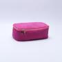 Custom Corduroy Open Top Mirror Pouch Make Up Bag Double Zipper Top Make Up Mirror Top Open Double Zipper Cosmetic Pouch