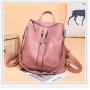 Classic solid color women's large capacity backpack