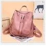 Classic solid color women's large capacity backpack