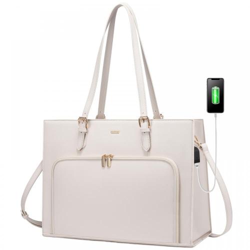 LOVEVOOK New style custom hot sale trendy designer ladies handbags large shoulder PU tote bag Briefcase bags with USB Women