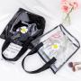 Gelory Japanese Ins Wind Small Daisy Transparent Portable Travel Storage Portable Pvc Tote Beach Bag