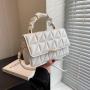 ZR261 Lingge Elegant Pleated Handbag 2023 New Fashion Fashionable Chain One Shoulder Crossbody Small Square Bag