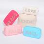 No Moq S M L Xl Nylon Durable Toiletry Bag Ladies Towel Embroidery Logo Makeup Box Large Capacity Colorful Letter Make Up Bag