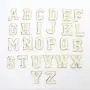Keymay High Quality 11 Colors Cream embroidery A-Z 26 Alphabet Chenille Patches Self Adhesive Letters Chenille Letters Stickers