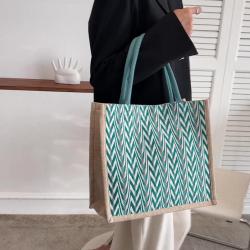 Senior Sense Large Capacity Canvas Class Handbag New Fashion Linen Shoulder Tote Bag