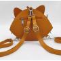 Waterproof Cute Cat Custom Design Women Girls PU Leather Clear Pin Display School Backpack Ita Bags