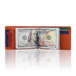 Wholesale Mens Bifold Leather Wallet RFID Blocking Slim Leather Money Clip Wallet Men Wallets