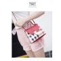 2023 New Fashion Simple Trend Single Shoulder Bag Wholesale Diagonal Cross Bag Pu Leather Contrasting Color Handbag