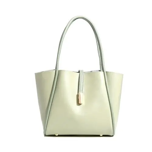 Basket bag Lady 2024 Korean Version  The New Soft Leather Senior Shoulder Bag Large Capacity Fashion Niche Tote Bag