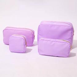 Keymay No MOQ Large Cosmetic Bag Zipper Toiletries Pouch Travel Accessories Bags For Women Gift Make up Bag