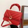 Custom New Style Letter Bag Pure Color Single Strap Portable Shoulder Bag Fresh Sweet Lady's  Hand Bag