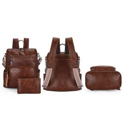 XL341 Vintage Casual Anti Water Women's Crossbody Bag Ladies Backpack Lightweight Senior PU leather dual-purpose Shoulder Bag