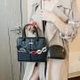 Wholesale Price 2 Pcs Set Bags Bolsos De Mujer Custom Leather Bag Trendy Handbags Crossbody Bags For Ladies