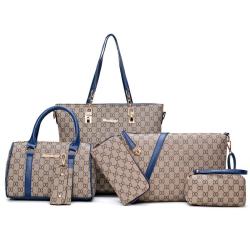 CCF88 New Trend Luxury Fashion Design Tote Bag 6pcs Handbag Sets Famous Brand Designer Ladies Purse Key Messenger Shoulder Bag