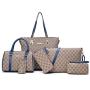 CCF88 New Trend Luxury Fashion Design Tote Bag 6pcs Handbag Sets Famous Brand Designer Ladies Purse Key Messenger Shoulder Bag
