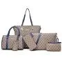 CCF88 New Trend Luxury Fashion Design Tote Bag 6pcs Handbag Sets Famous Brand Designer Ladies Purse Key Messenger Shoulder Bag