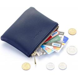 Gelory Factory Wholesale Genuine Leather Coin Purse Pouch Change Purse With Zipper For Men Women