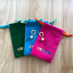 Custom Logo Printed Velvet Jewelry Bag Soft Velvet Gift Jewelry Pouch
