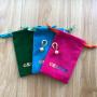 Custom Logo Printed Velvet Jewelry Bag Soft Velvet Gift Jewelry Pouch