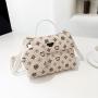 Printed Small Square Bags Women Handbags 2024 Ladies Crossbody Bag Women's Fashion Versatile Shoulder Bag Two Piece Set