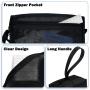 Gelory Black Large Capacity Transparent Mesh Zipper Large Pencil Case Pouch Custom Zip Mesh Makeup Pencil Bag