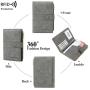 ZF222 PU Document Bag RFID Travel Passport Jacket Wallet Long Anti-theft Swipe Card Bag Multifunctional Waterproof Handheld Bag