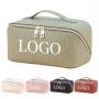 oem manufacturers custom makeup bag pouch beauty women girls double zippers pu leather travel cosmetic bags