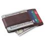 Luxury money clip card holder leather business credit card holder leather mens slim wallet with money clip